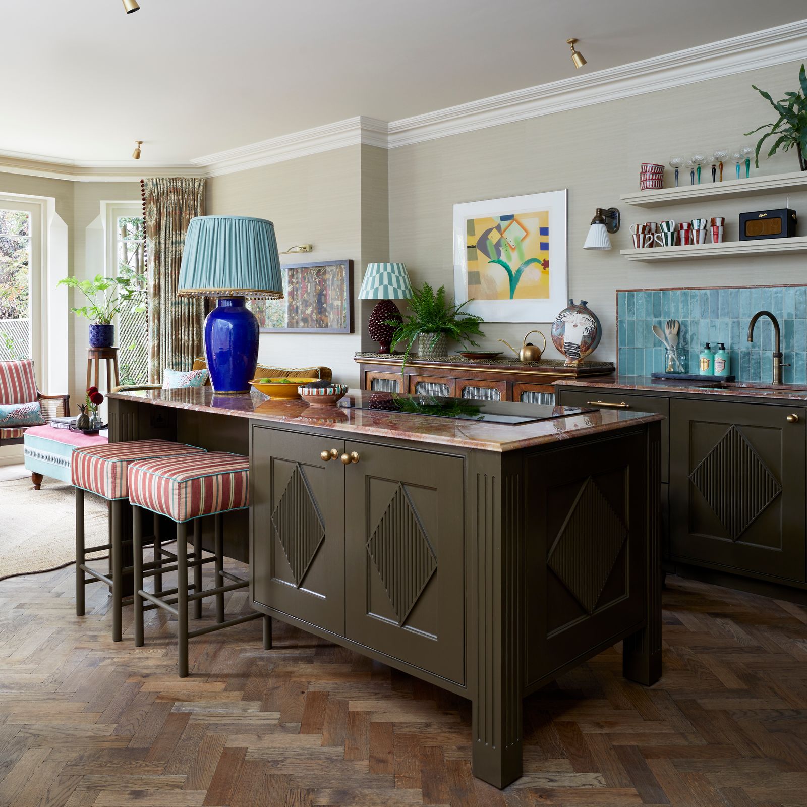 A Victorian London flat filled with jewel box colours and heirloom pieces by Laura Stephens