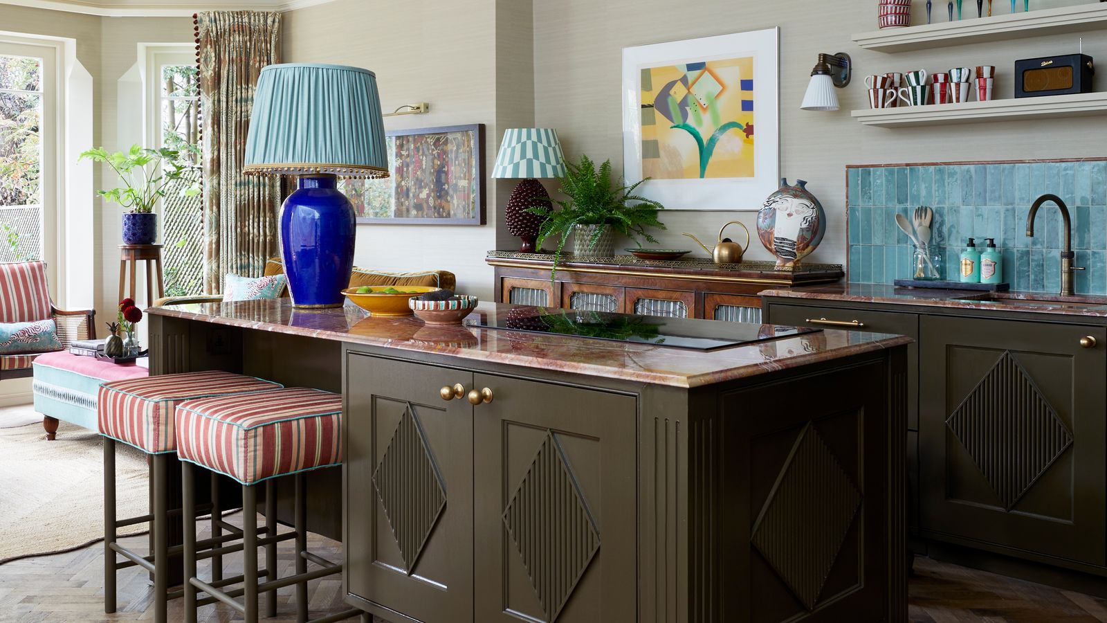 A Victorian London flat filled with jewel box colours and heirloom pieces by Laura Stephens