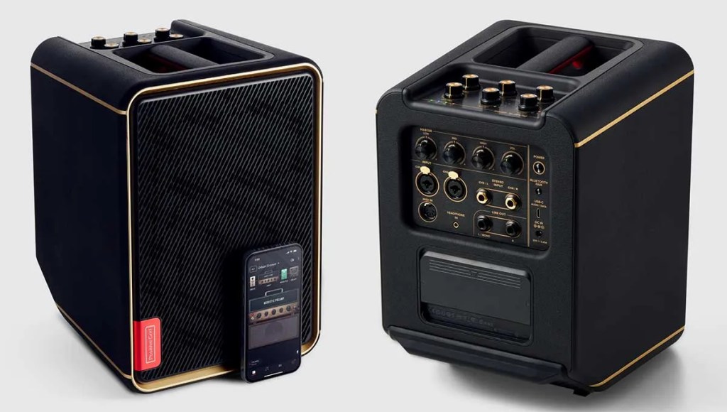 Positive Grid Spark Edge amplifier, front and back views